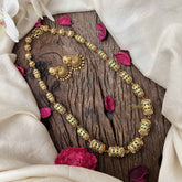 Vriksham Traditional Bridal Gold Emerald Inspired Beaded Neckpiece–G20654